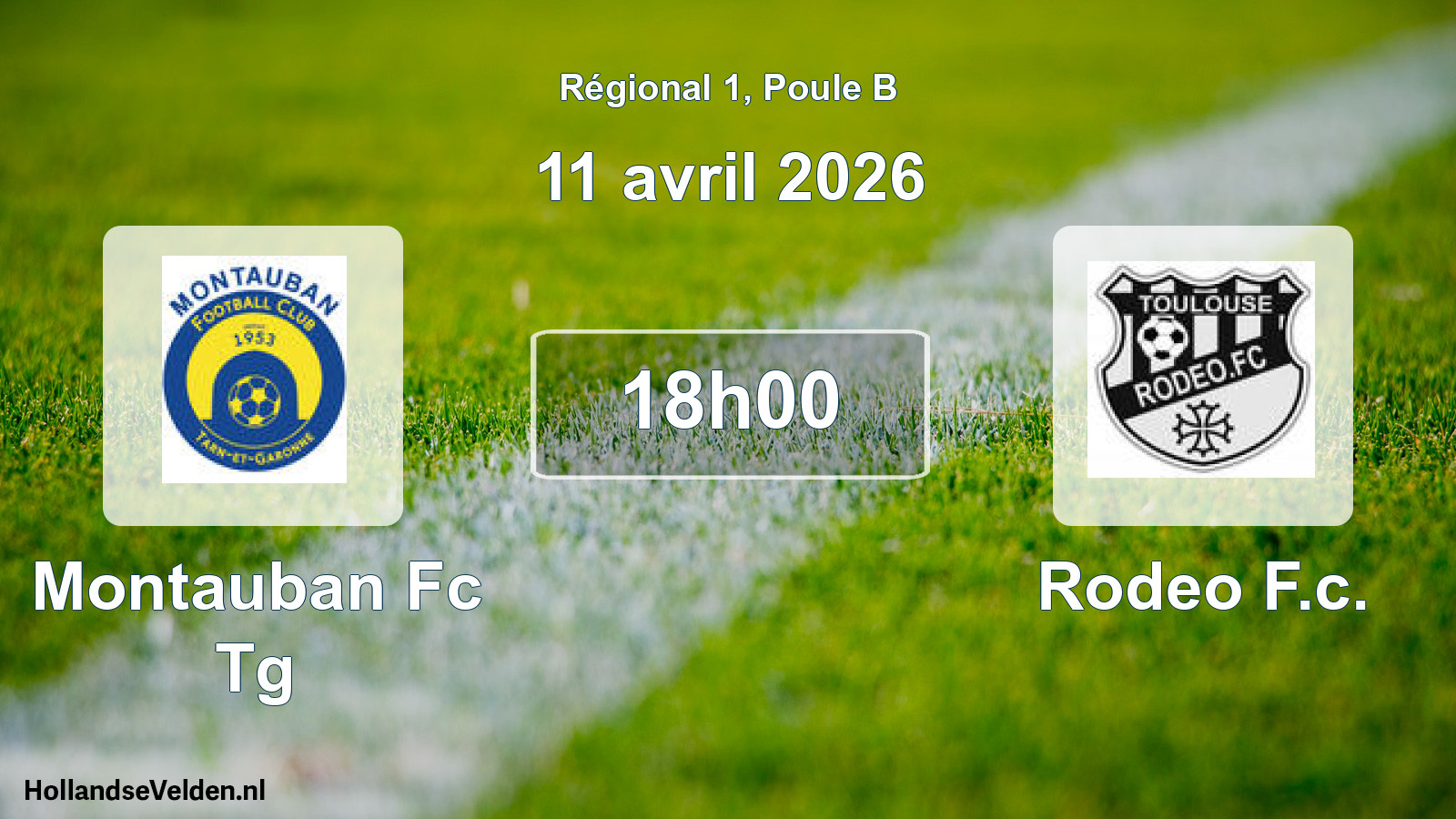 Scheduled Match: Montauban Fc Tg - Rodeo F.c. (11 April 2026)