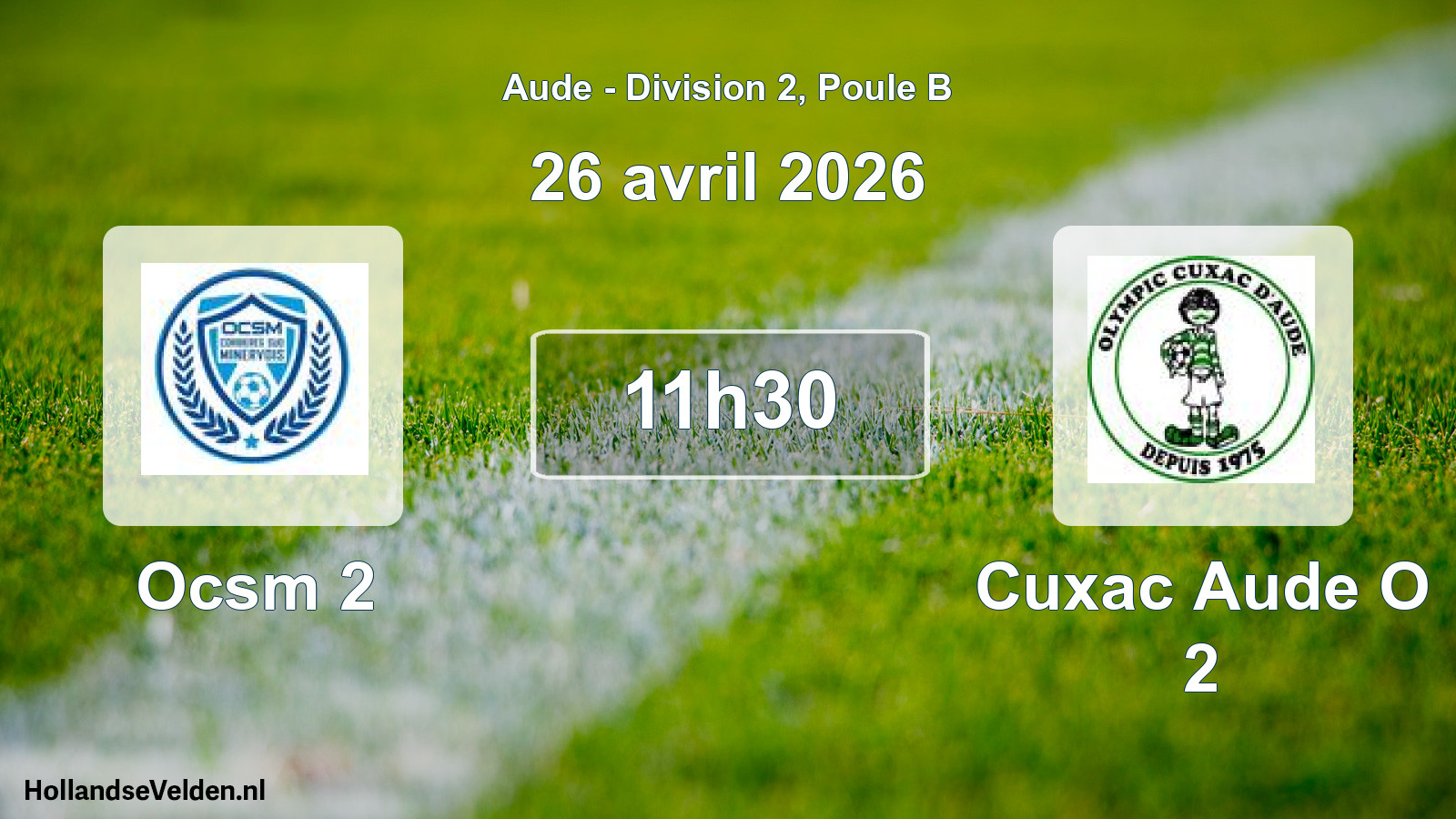 Scheduled Match: Ocsm 2 - Cuxac Aude O 2 (26 April 2026)