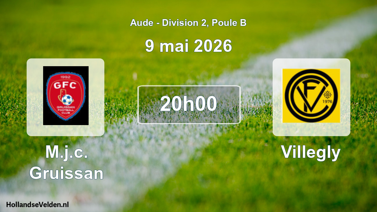 Scheduled Match: M.j.c. Gruissan - Villegly (9 May 2026)
