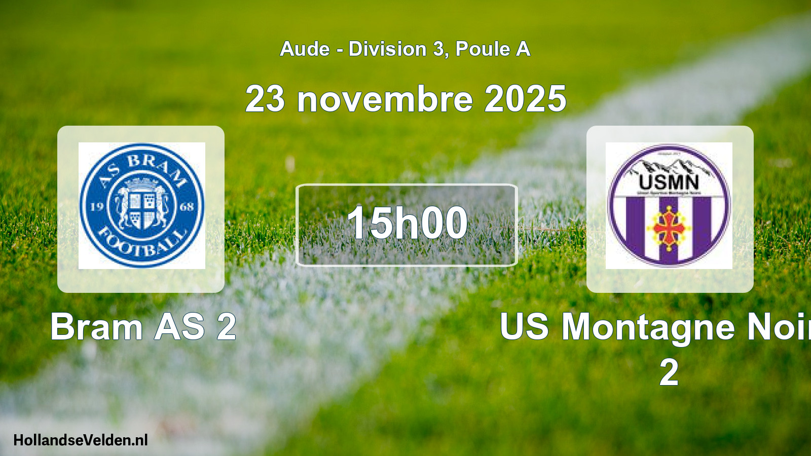 Match programmé: Bram AS 2 - US Montagne Noire 2 (23 novembre 2025)