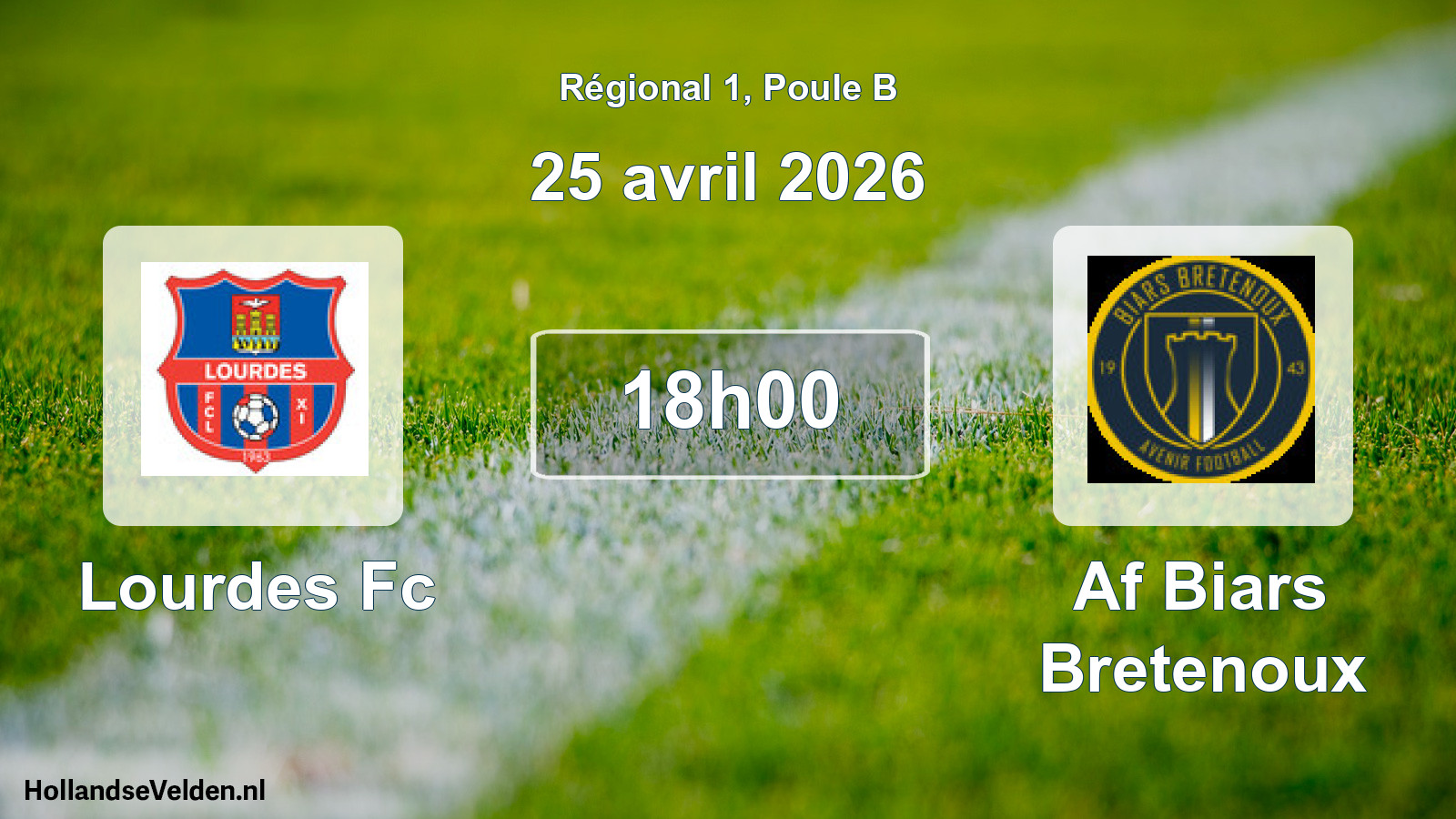 Scheduled Match: Lourdes Fc - Af Biars Bretenoux (25 April 2026)