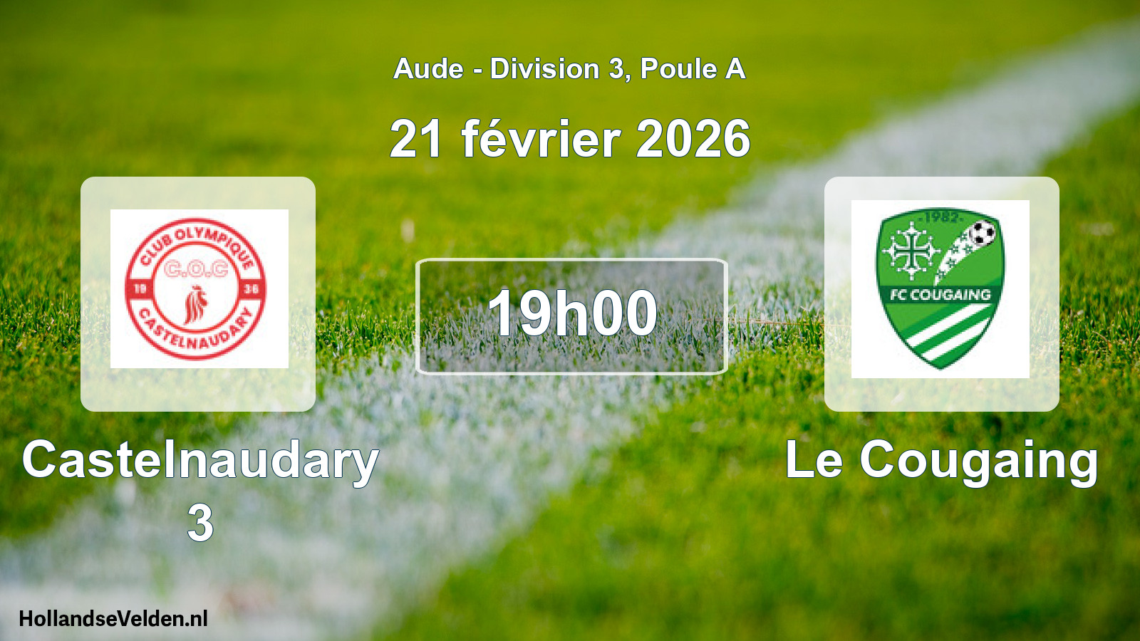 Match programmé: Castelnaudary 3 - Le Cougaing (21 février 2026)