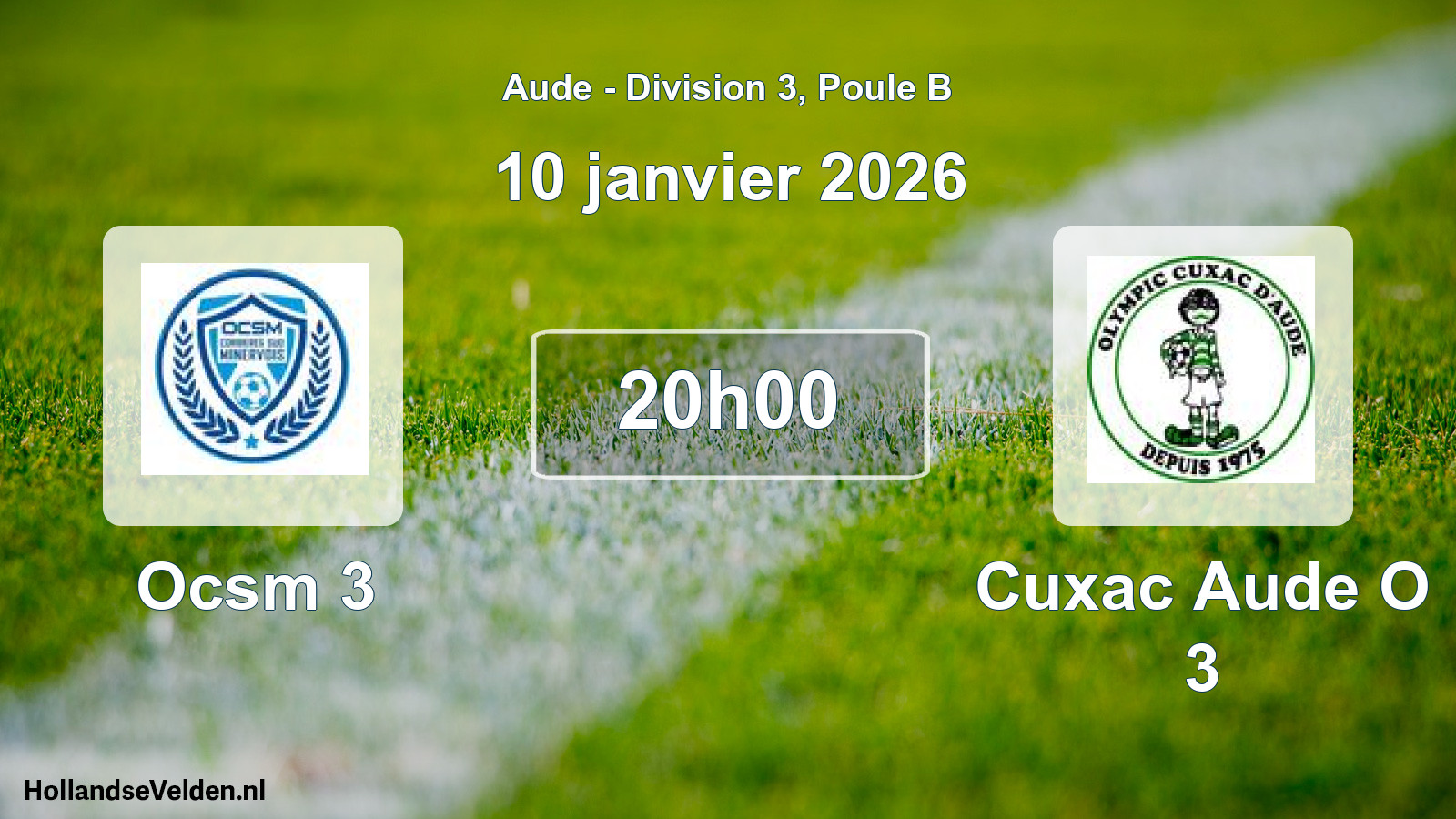 Match programmé: Ocsm 3 - Cuxac Aude O 3 (10 janvier 2026)