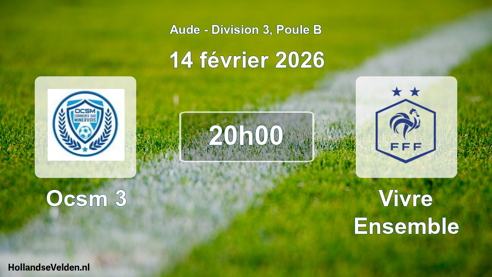 Match programmé: Ocsm 3 - Vivre Ensemble (14 février 2026)