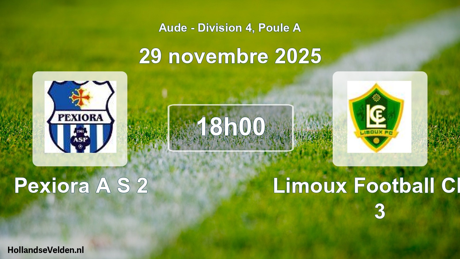 Scheduled Match: Pexiora A S 2 - Limoux Football Club 3 (29 November 2025)