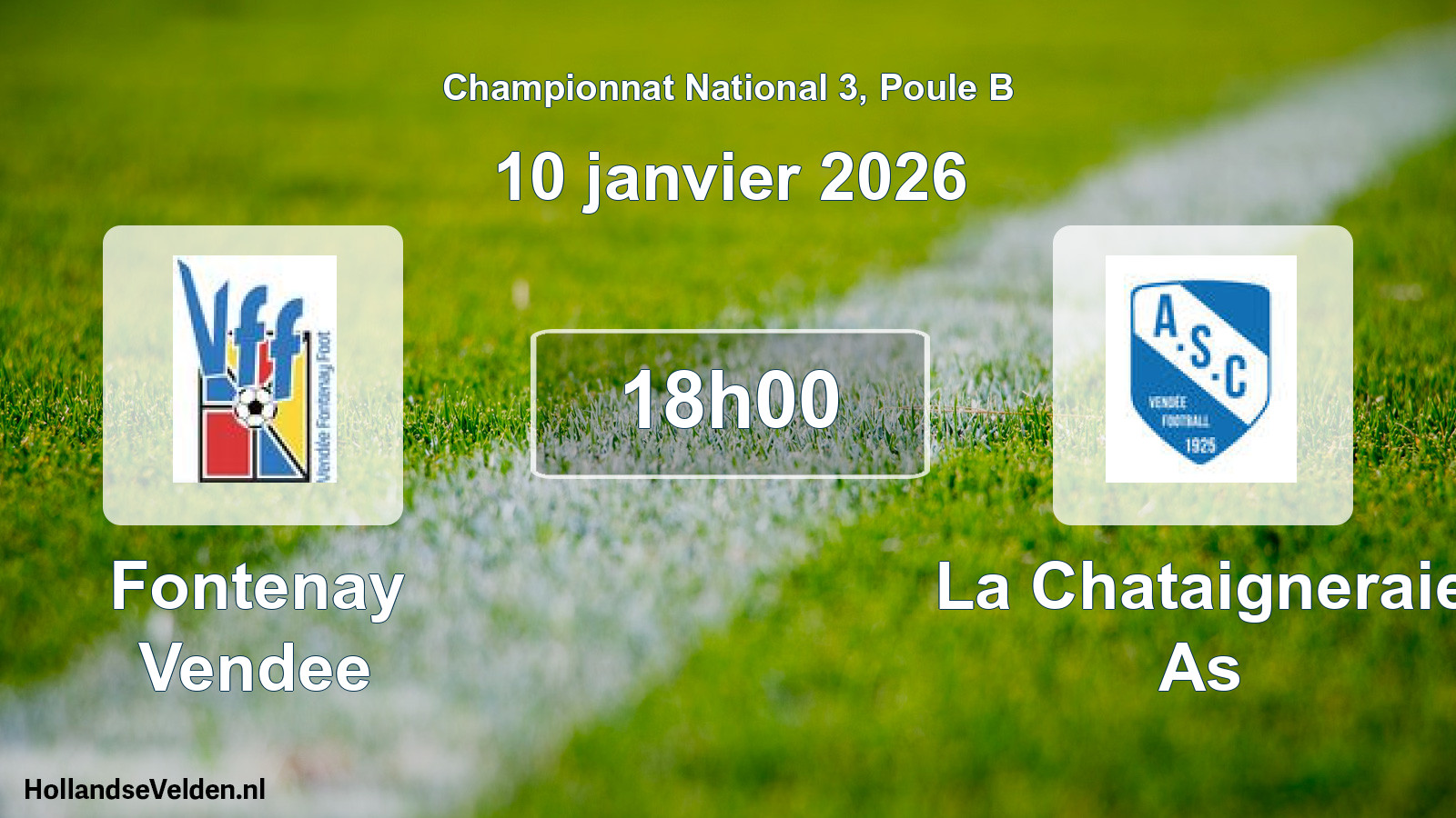 Geplande wedstrijd: Fontenay Vendee - La Chataigneraie As (10 janvier 2026)