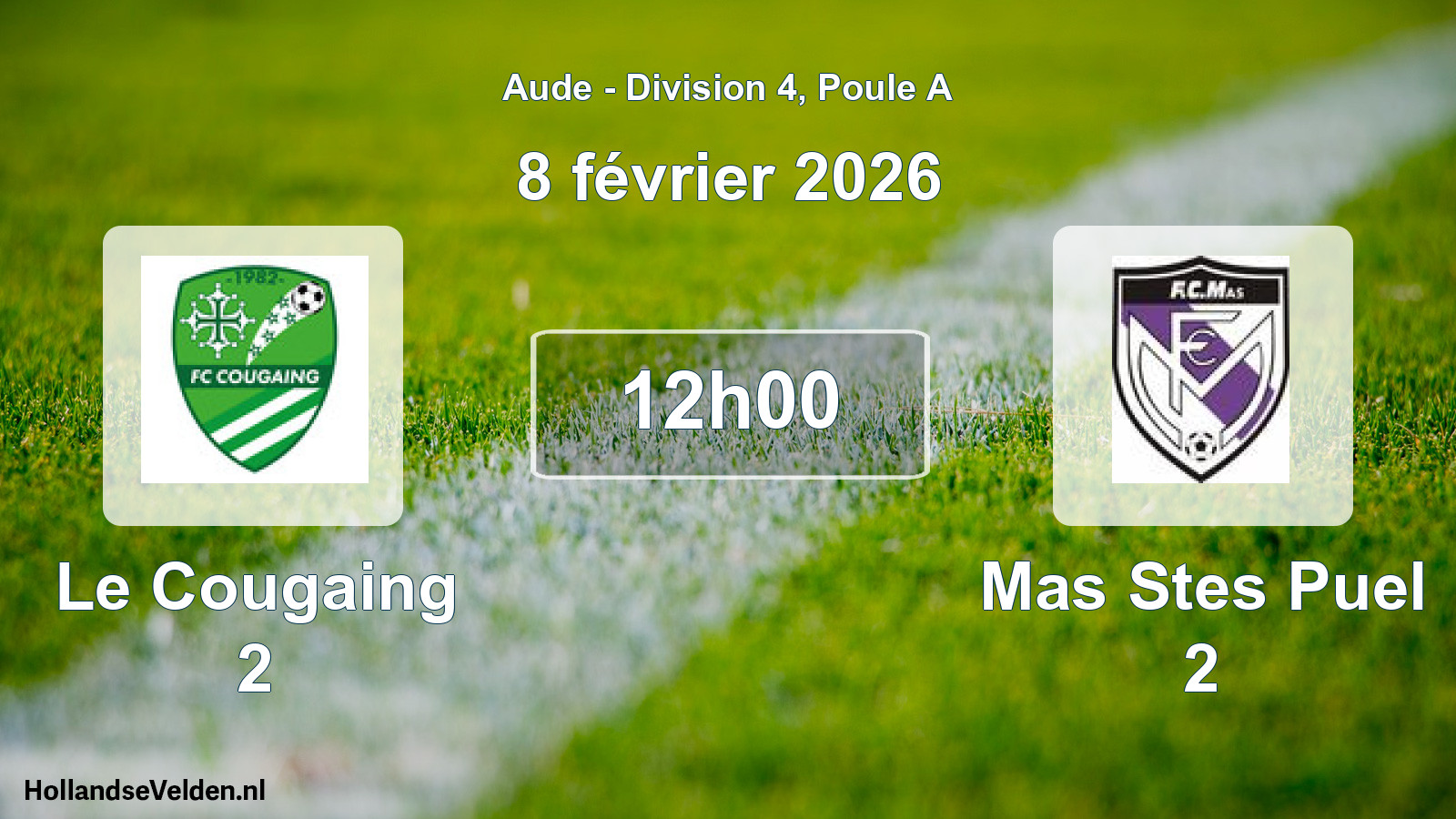 Match programmé: Le Cougaing 2 - Mas Stes Puel 2 (8 février 2026)