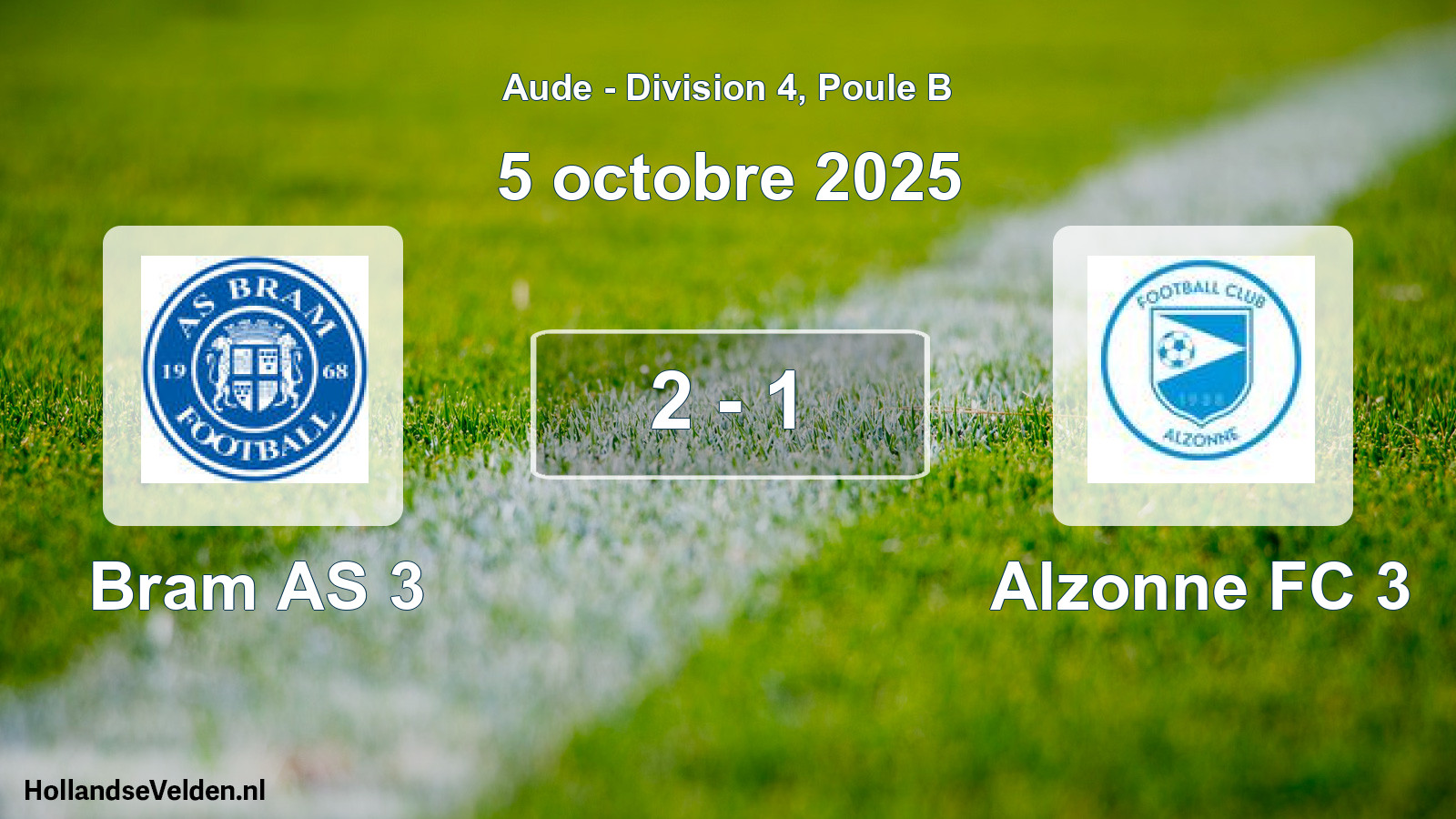 Match joué: Bram AS 3 - Alzonne FC 3 2 - 1 (5 octobre 2025)