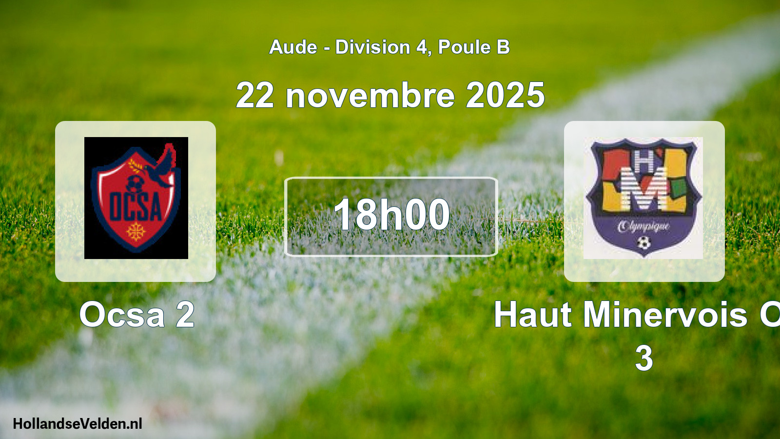 Match programmé: Ocsa 2 - Haut Minervois Ol 3 (22 novembre 2025)