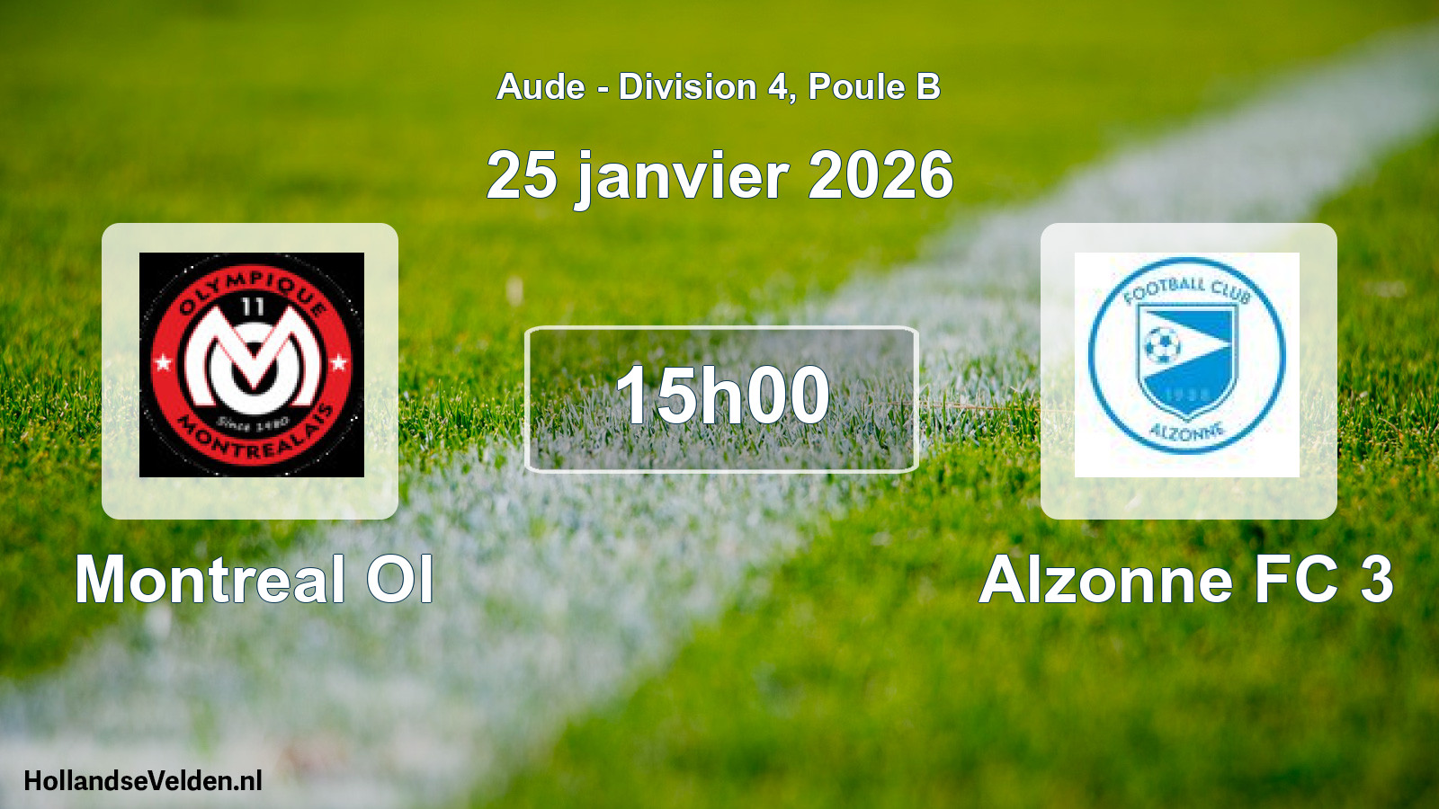 Scheduled Match: Montreal Ol - Alzonne FC 3 (25 January 2026)