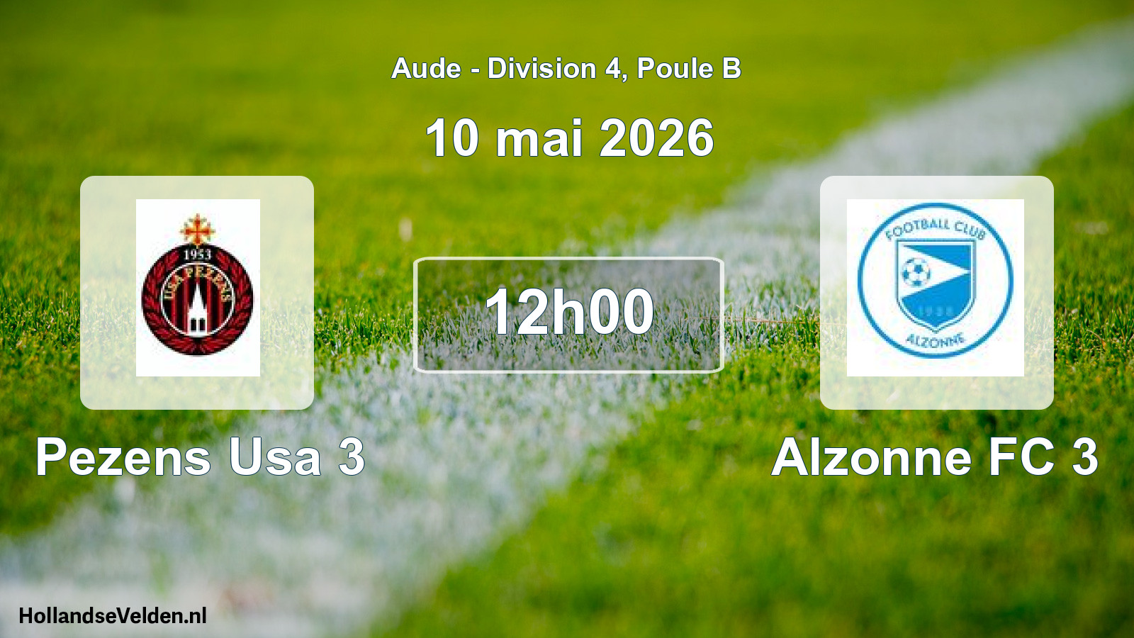Scheduled Match: Pezens Usa 3 - Alzonne FC 3 (10 May 2026)