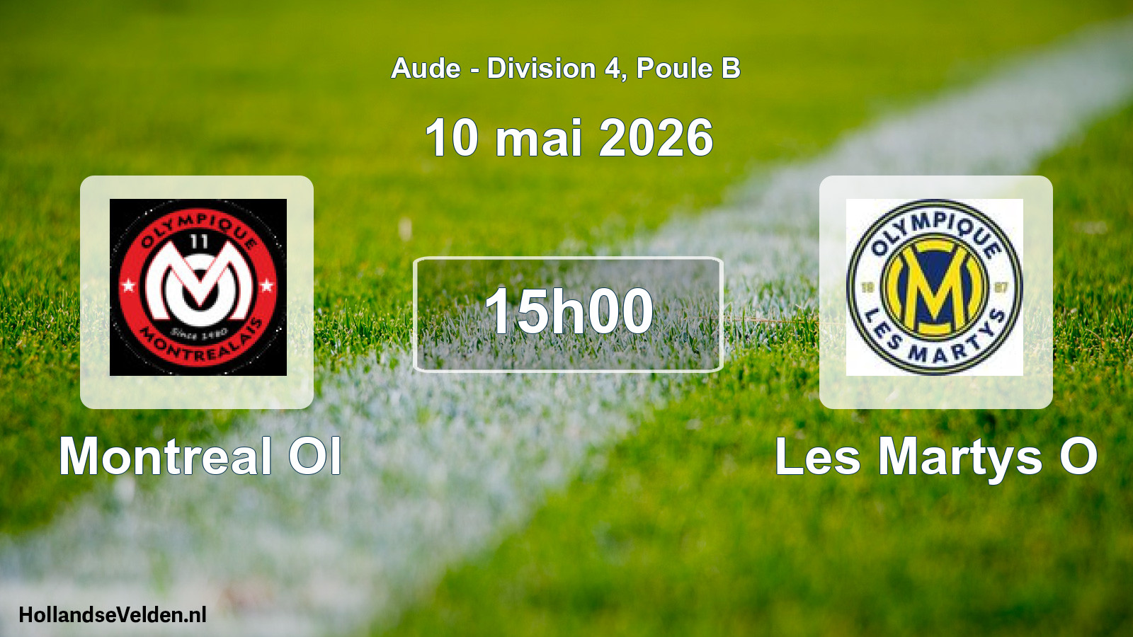 Scheduled Match: Montreal Ol - Les Martys O (10 May 2026)