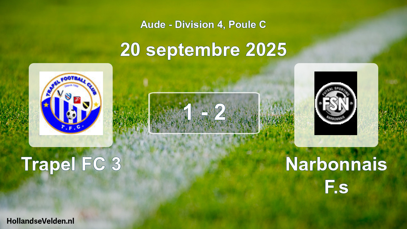 Total number of matches played: Trapel FC 3 - Narbonnais F.s 1 - 2 (20 September 2025)