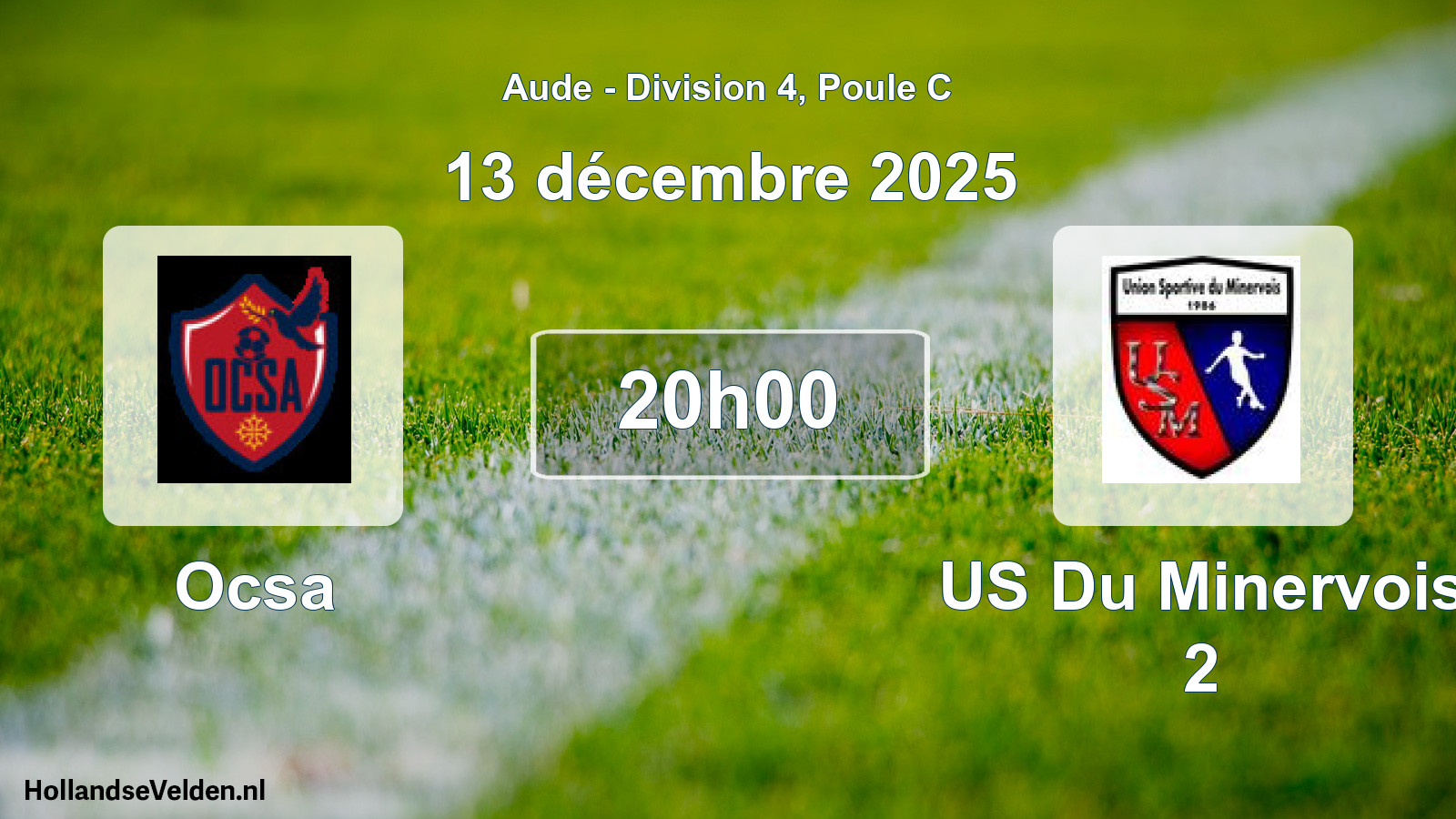 Match programmé: Ocsa - US Du Minervois 2 (13 décembre 2025)