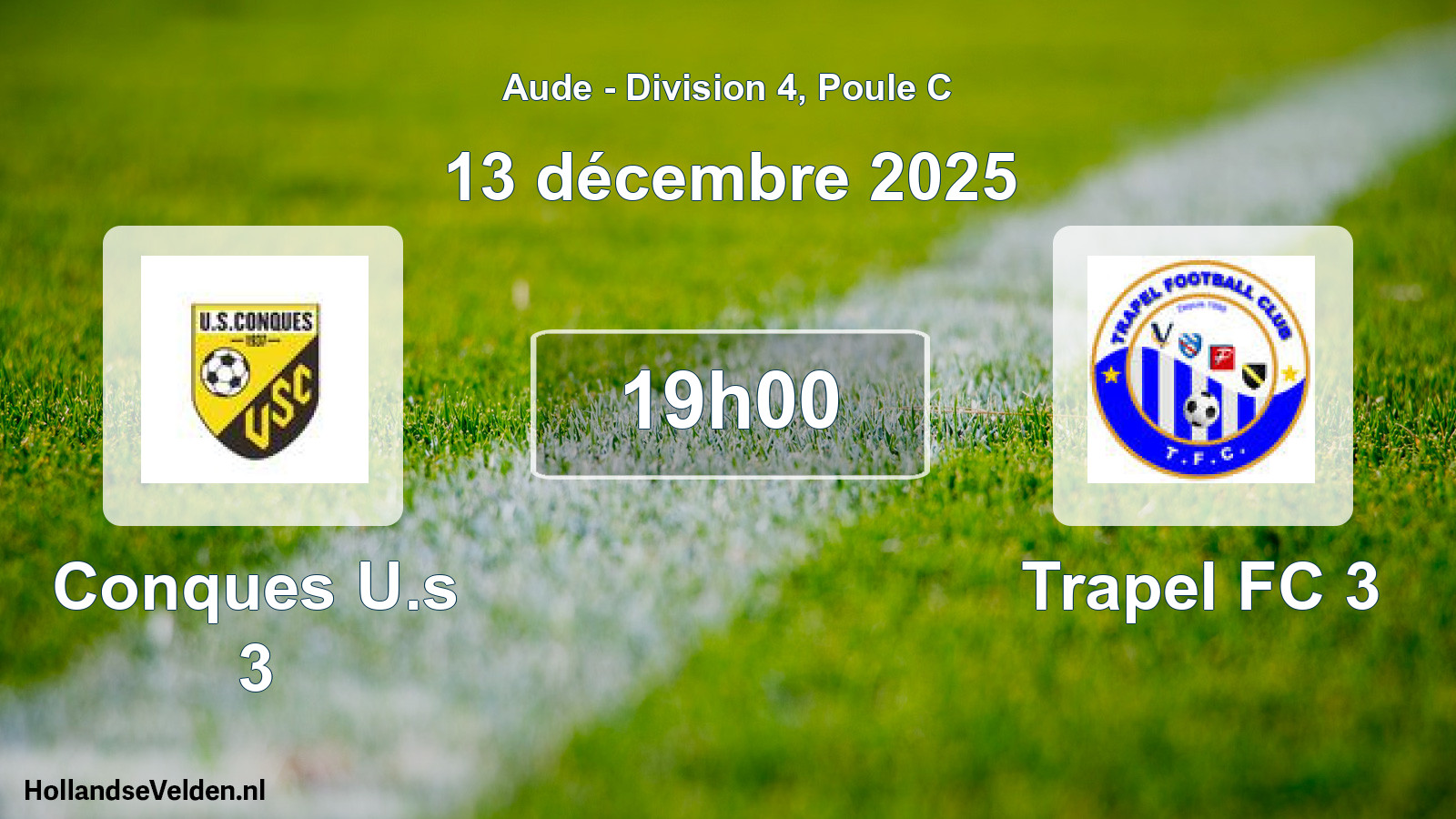 Match programmé: Conques U.s 3 - Trapel FC 3 (13 décembre 2025)