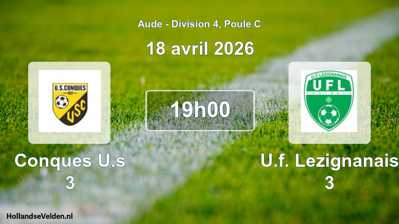Scheduled Match: Conques U.s 3 - U.f. Lezignanais 3 (18 April 2026)