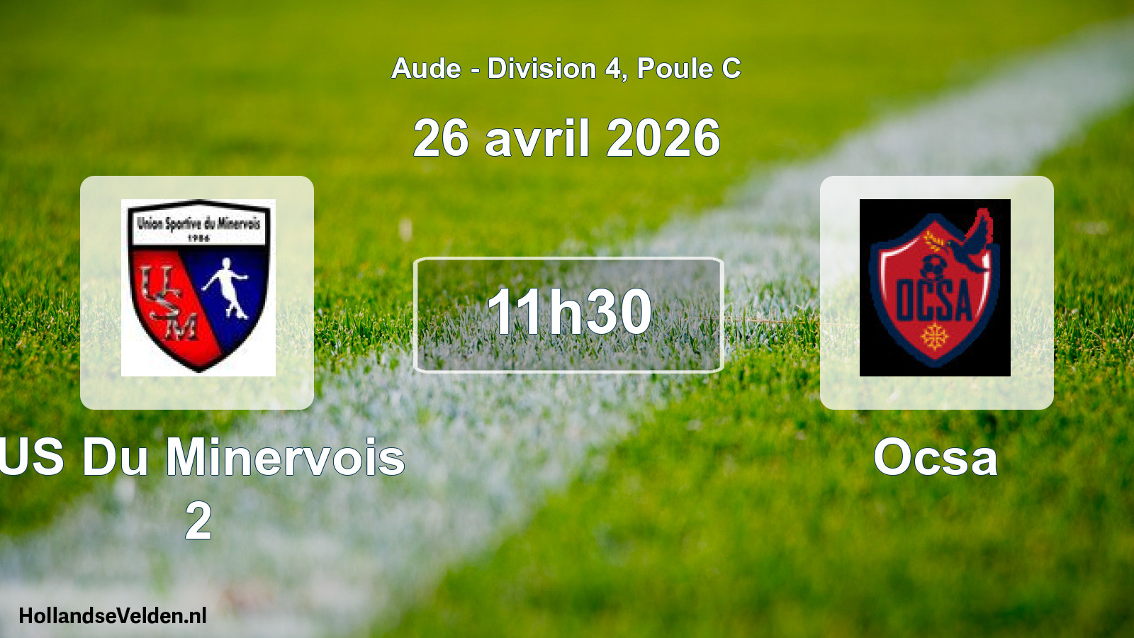 Scheduled Match: US Du Minervois 2 - Ocsa (26 April 2026)