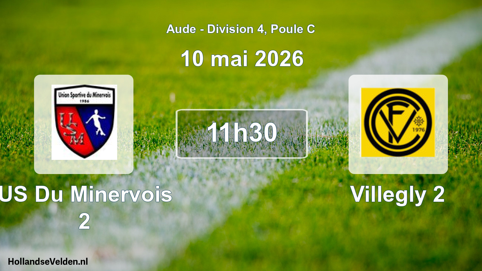 Match programmé: US Du Minervois 2 - Villegly 2 (10 mai 2026)