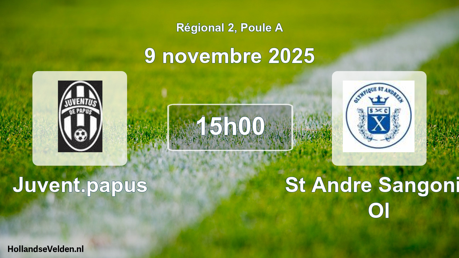 Scheduled Match: Juvent.papus - St Andre Sangonis Ol (9 November 2025)