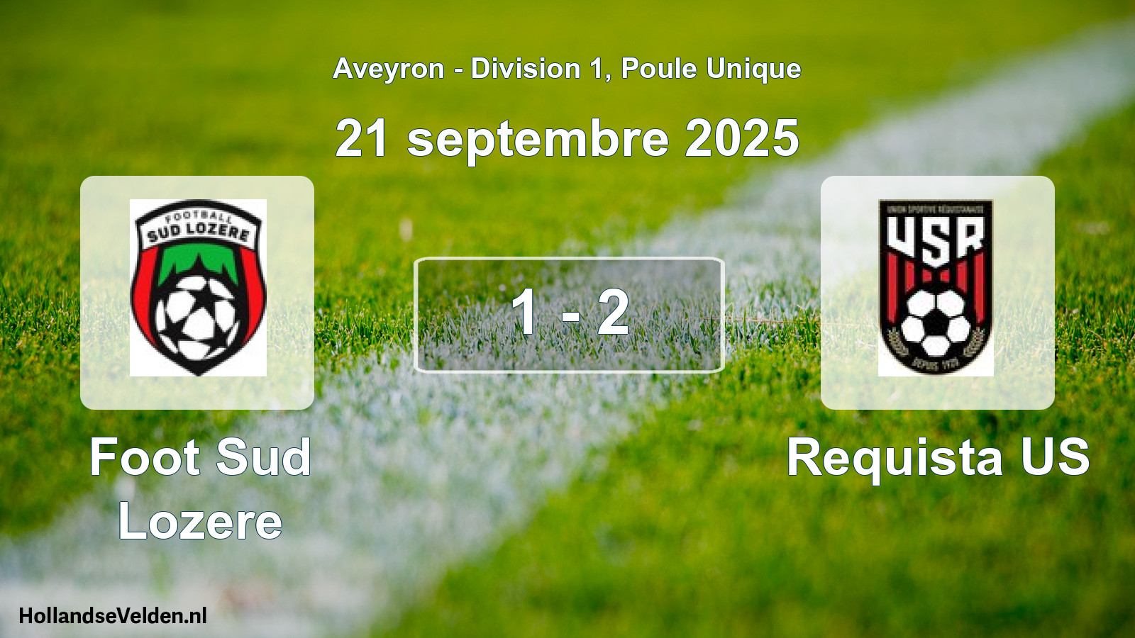 Match joué: Foot Sud Lozere - Requista US 1 - 2 (21 septembre 2025)