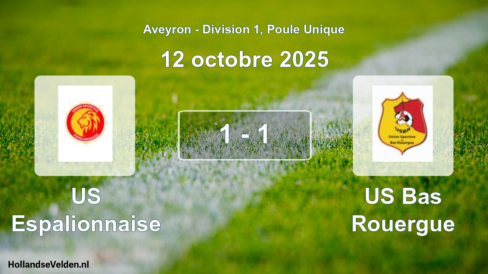 Gespeelde wedstrijd: US Espalionnaise - US Bas Rouergue 1 - 1 (12 oktober 2025)