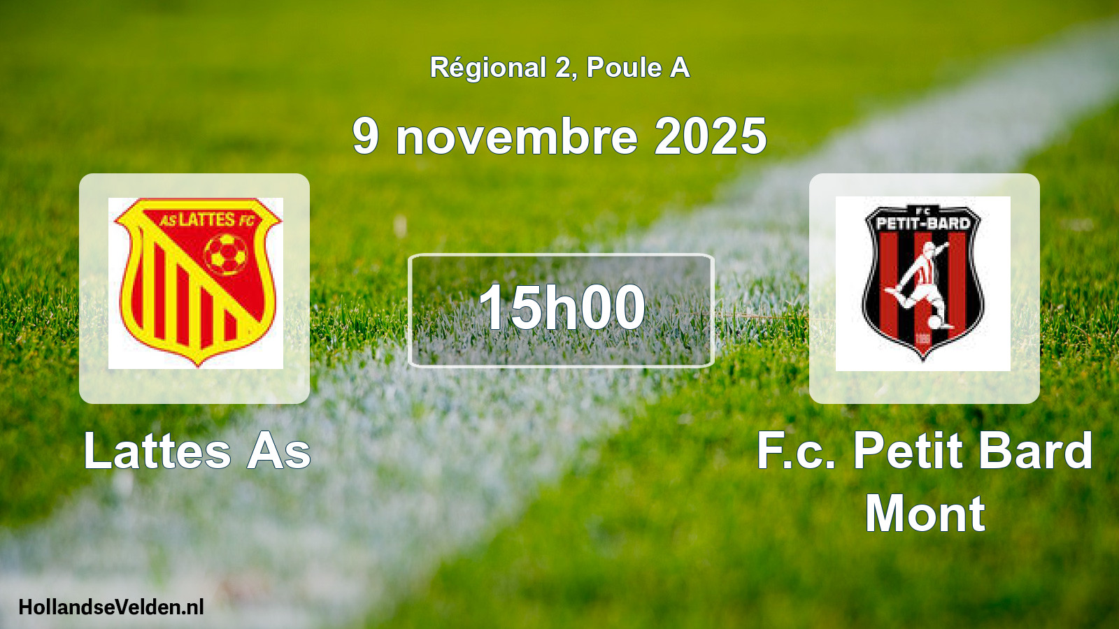Geplande wedstrijd: Lattes As - F.c. Petit Bard Mont (9 november 2025)