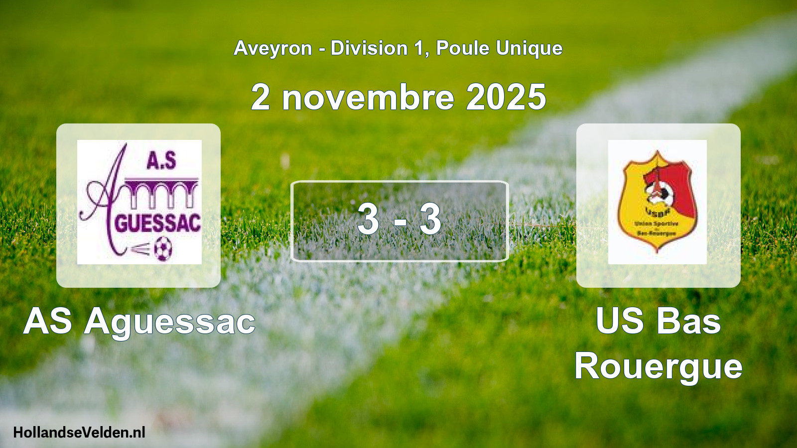 Match joué: AS Aguessac - US Bas Rouergue 3 - 3 (2 novembre 2025)