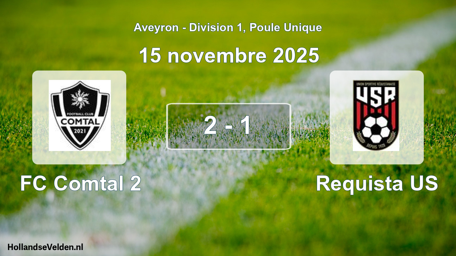 Match joué: FC Comtal 2 - Requista US 2 - 1 (15 novembre 2025)