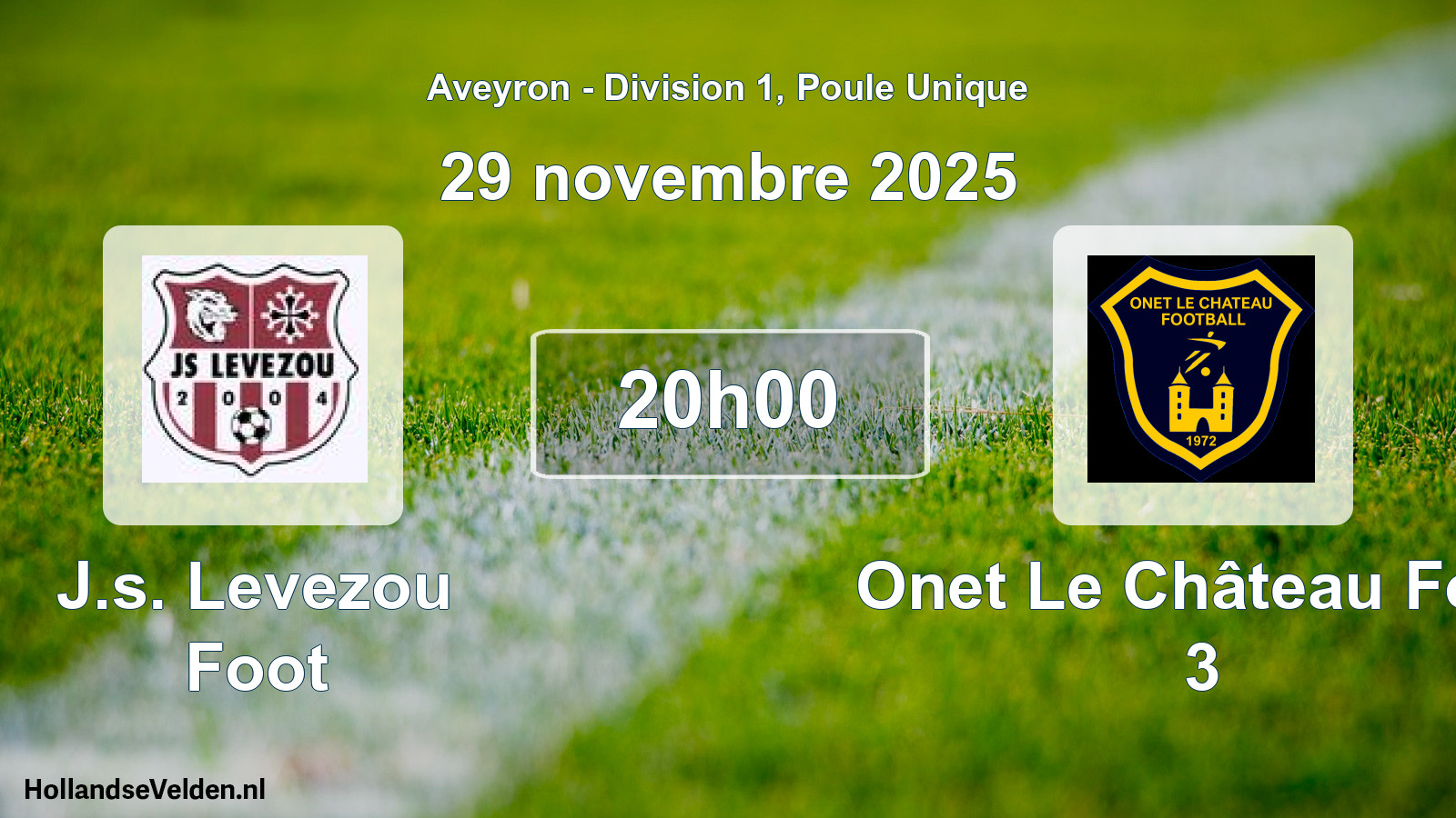 Scheduled Match: J.s. Levezou Foot - Onet Le Château Foot 3 (29 November 2025)