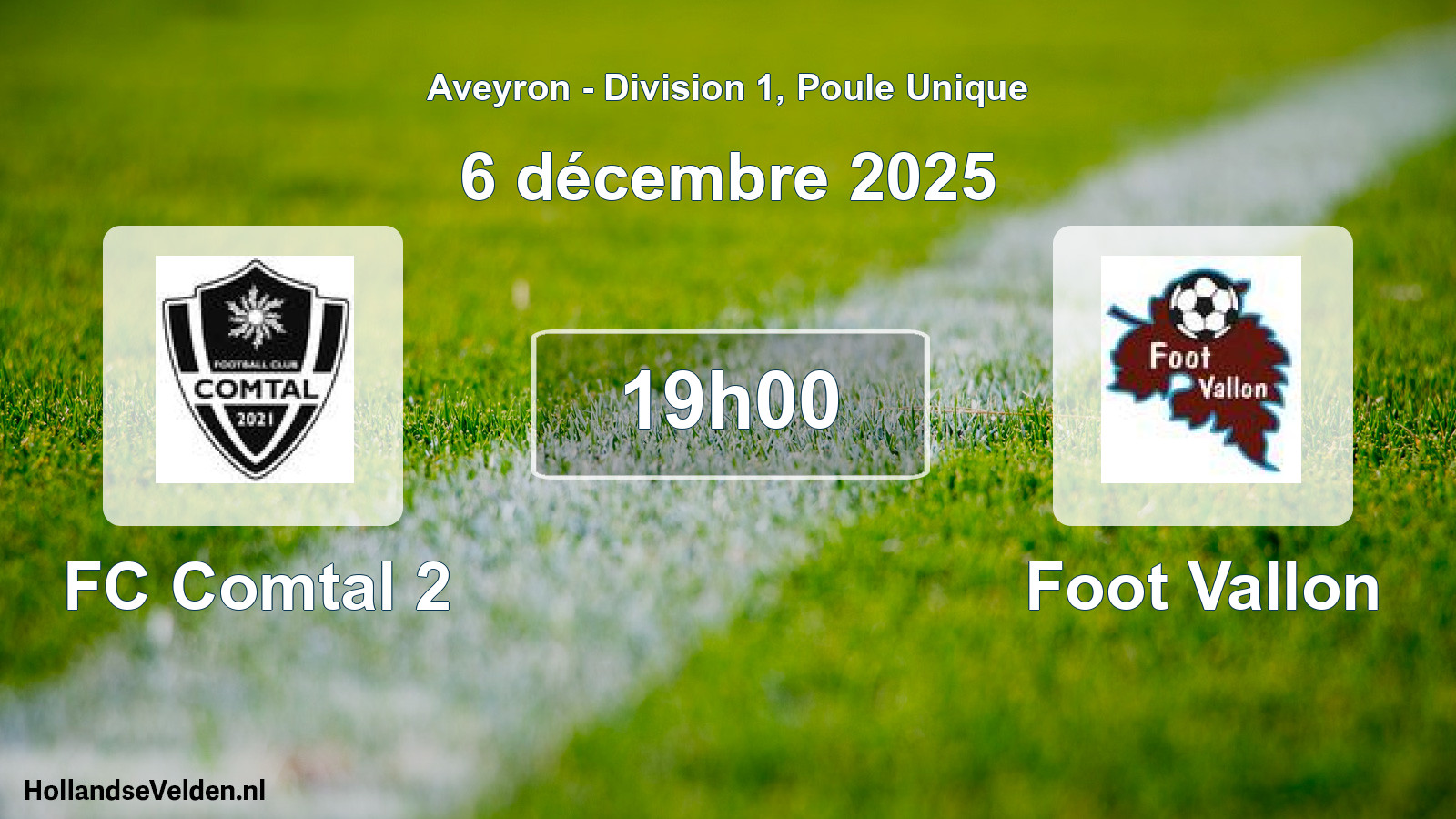 Scheduled Match: FC Comtal 2 - Foot Vallon (6 December 2025)