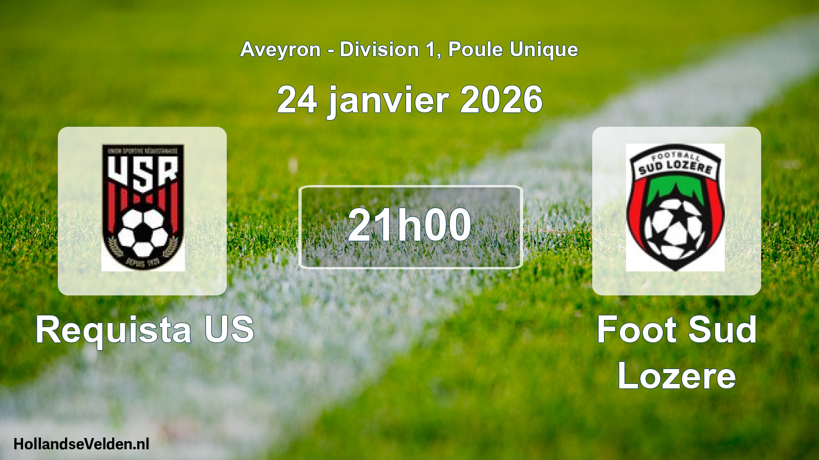 Geplande wedstrijd: Requista US - Foot Sud Lozere (24 januari 2026)