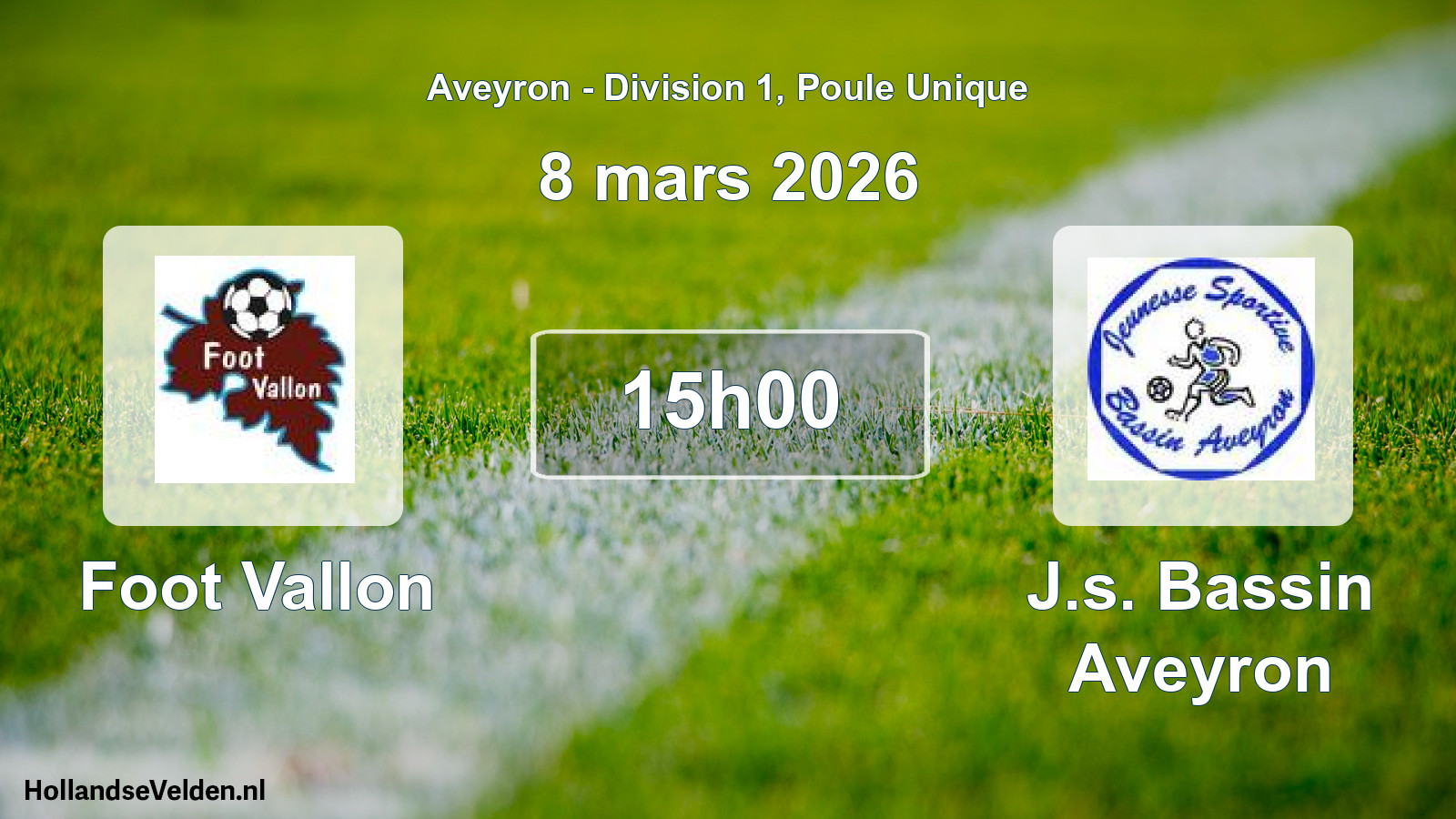 Scheduled Match: Foot Vallon - J.s. Bassin Aveyron (8 March 2026)