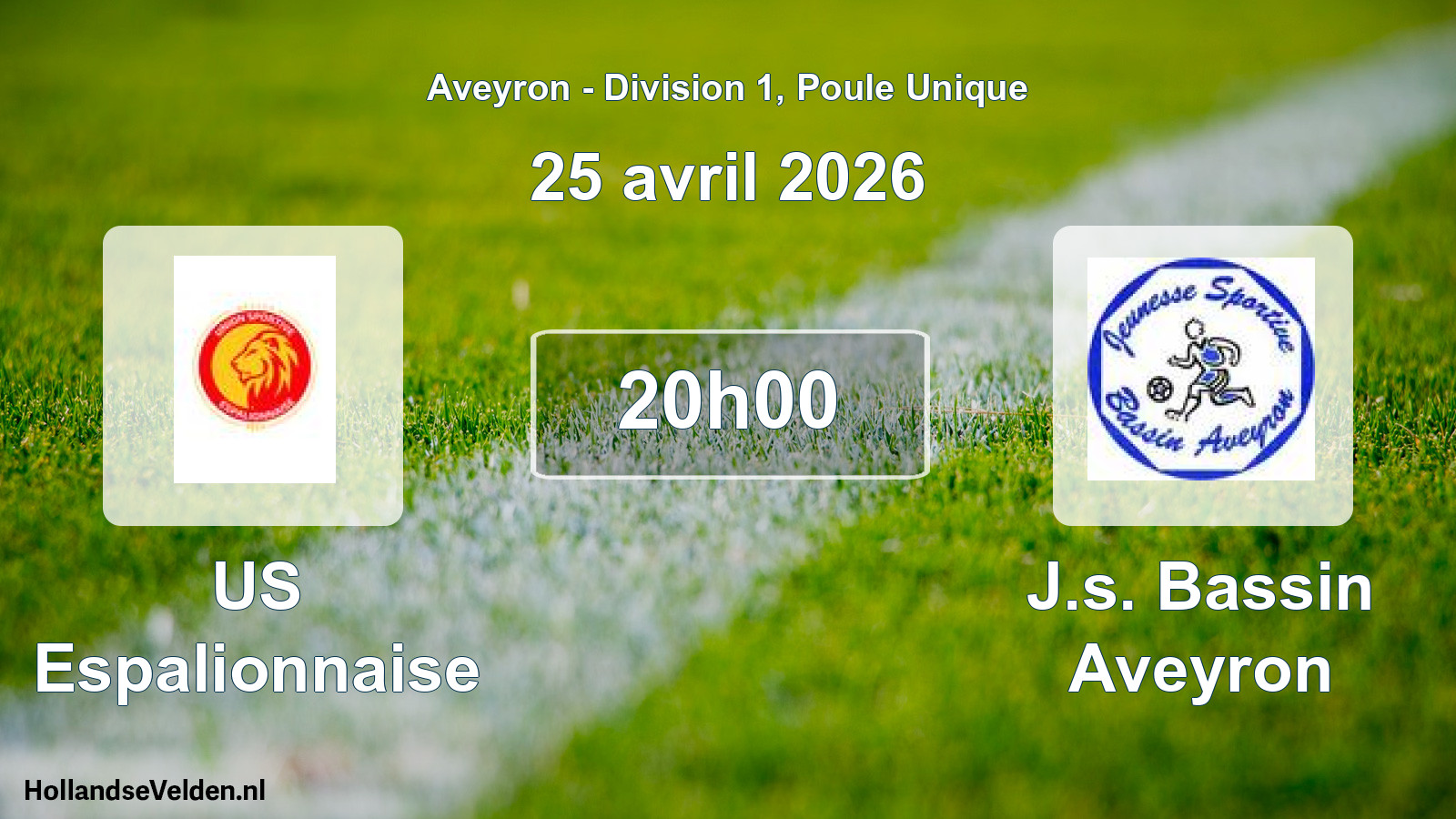 Match programmé: US Espalionnaise - J.s. Bassin Aveyron (25 avril 2026)