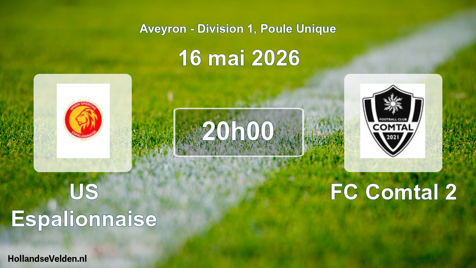 Match programmé: US Espalionnaise - FC Comtal 2 (16 mai 2026)