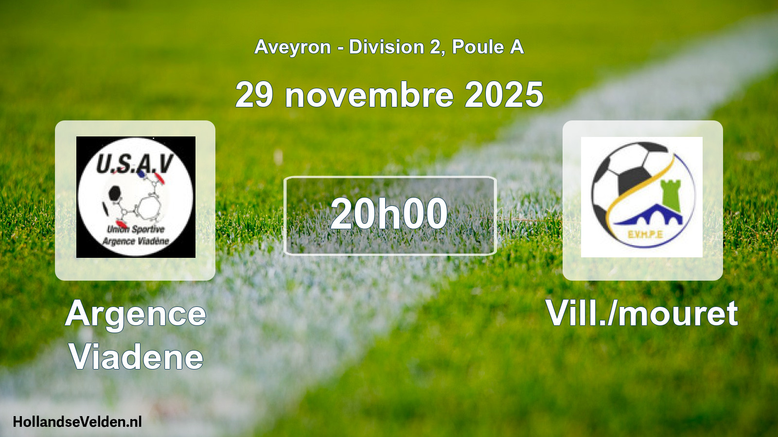 Geplande wedstrijd: Argence Viadene - Vill./mouret (29 november 2025)