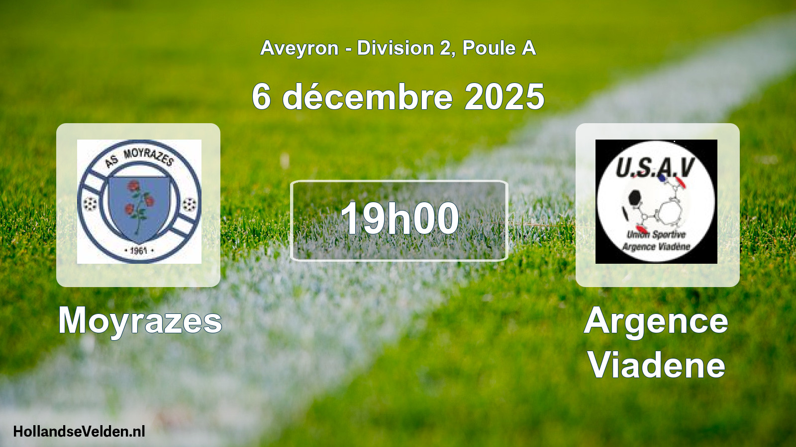 Geplande wedstrijd: Moyrazes - Argence Viadene (6 december 2025)