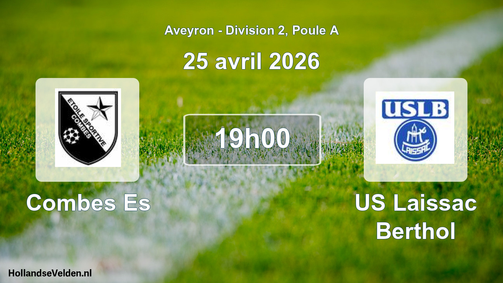 Match programmé: Combes Es - US Laissac Berthol (25 avril 2026)