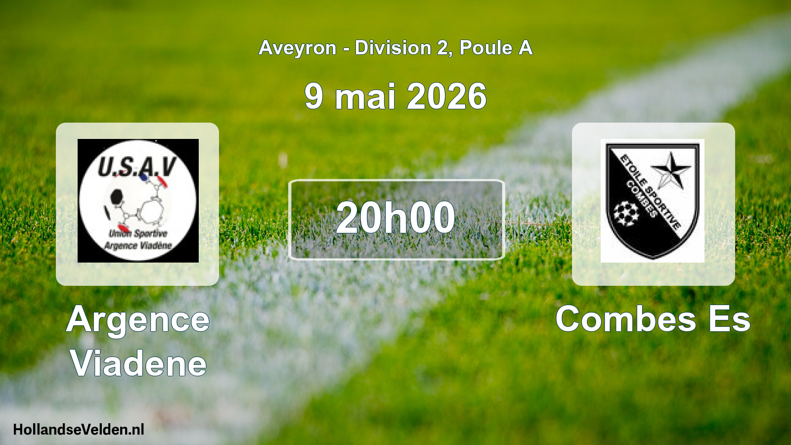Match programmé: Argence Viadene - Combes Es (9 mai 2026)
