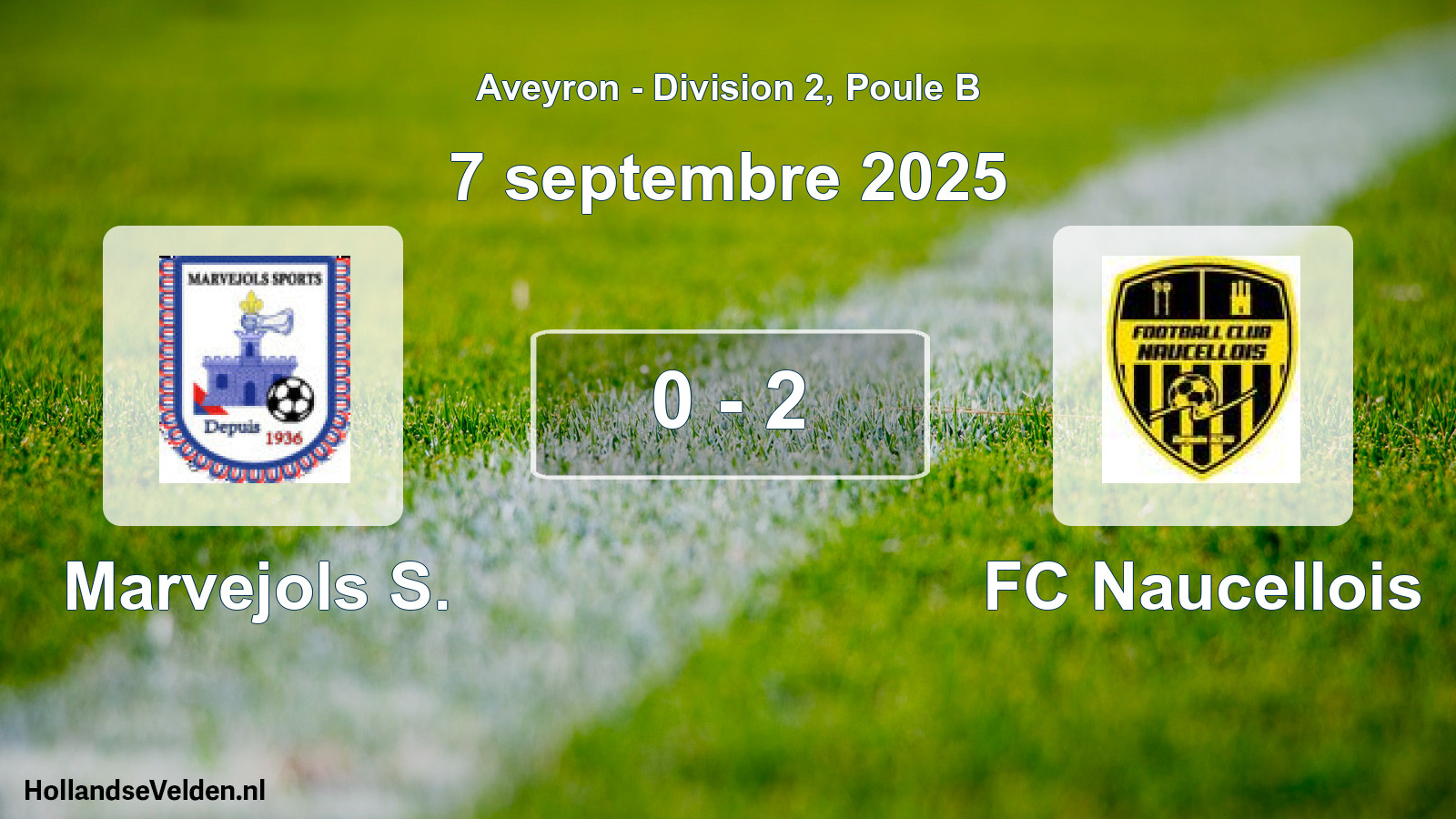 Total number of matches played: Marvejols S. - FC Naucellois 0 - 2 (7 September 2025)