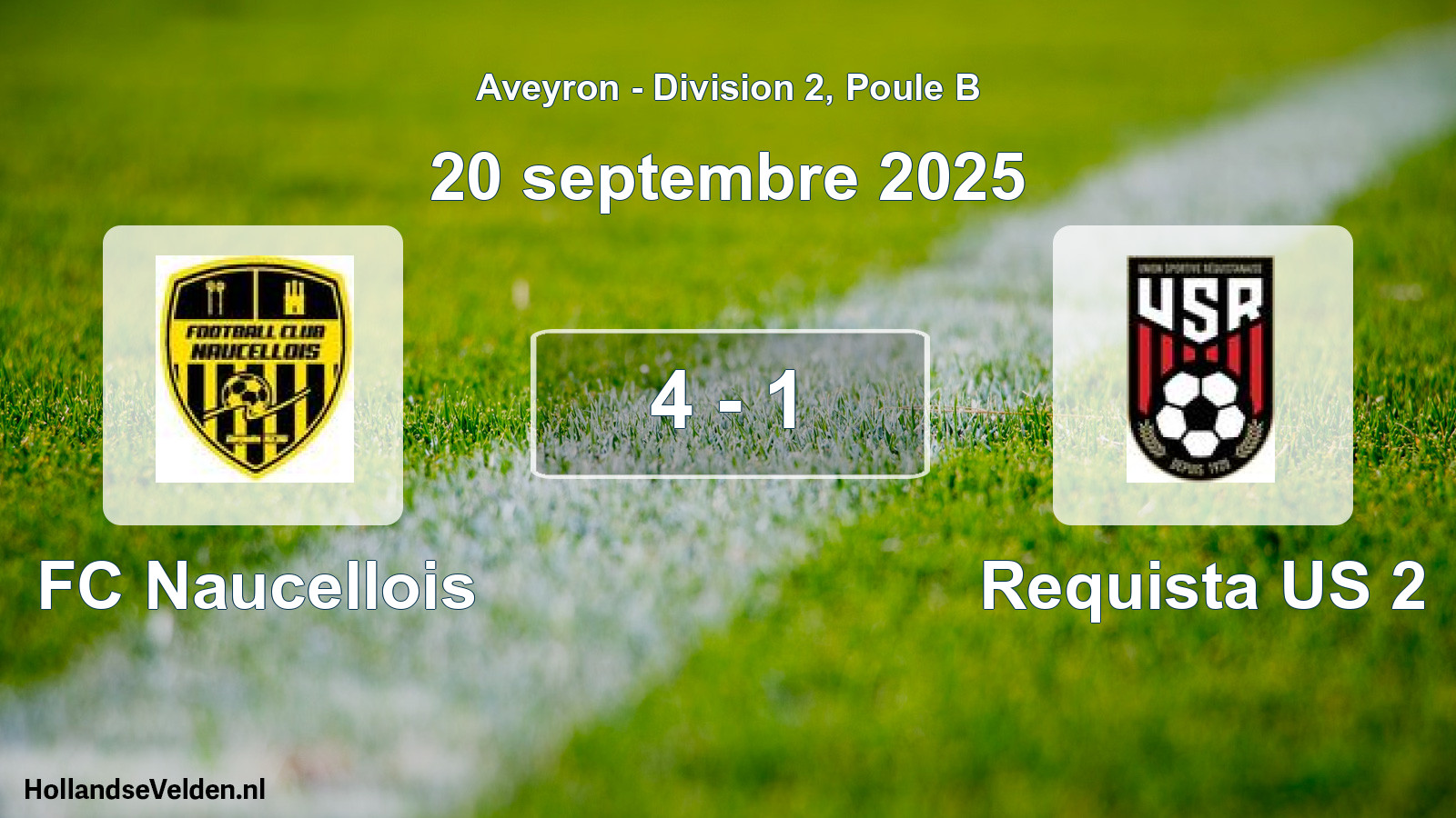 Match joué: FC Naucellois - Requista US 2 4 - 1 (20 septembre 2025)