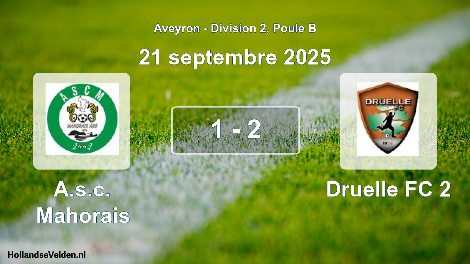 Match joué: A.s.c. Mahorais - Druelle FC 2 1 - 2 (21 septembre 2025)