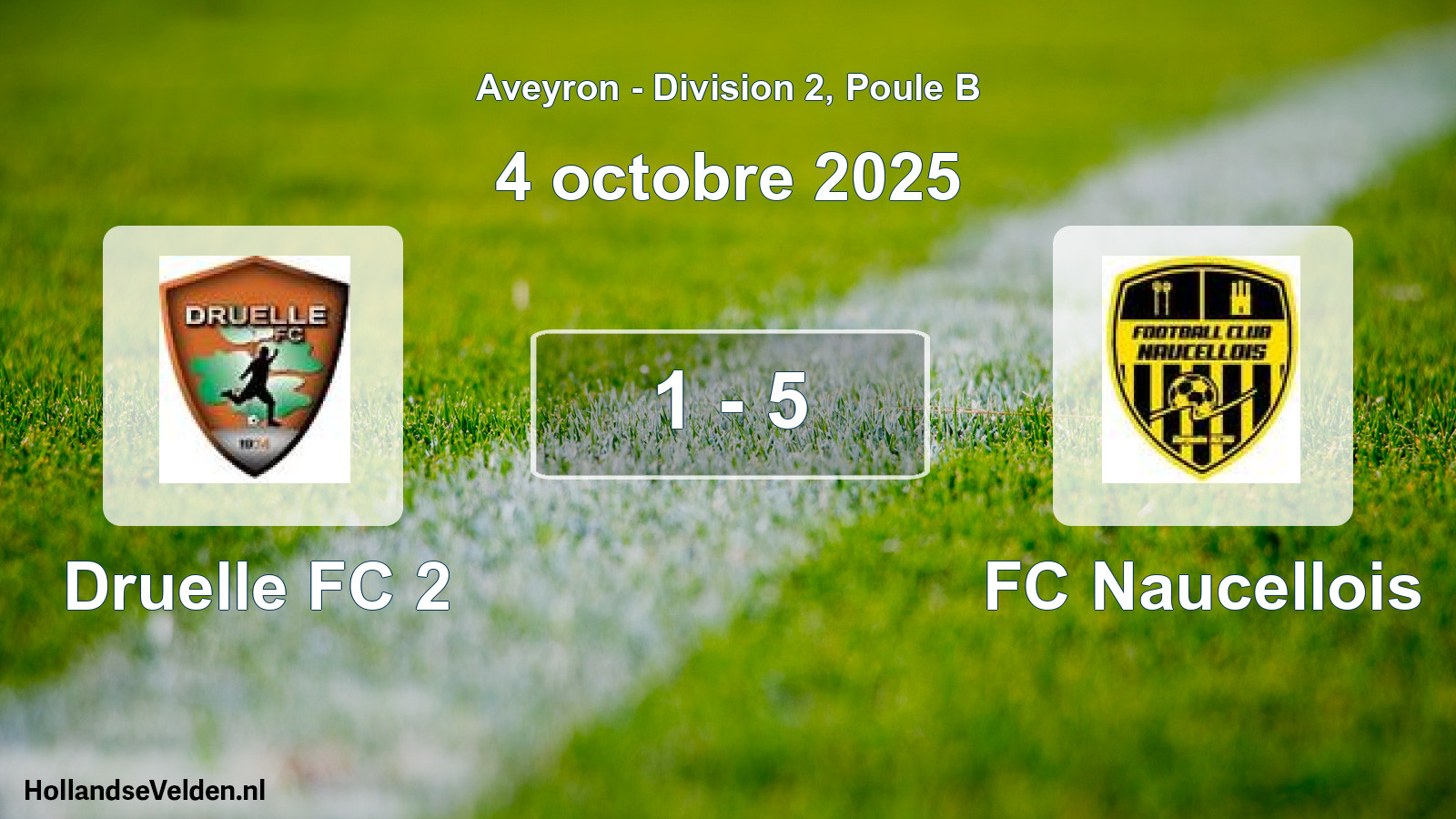 Total number of matches played: Druelle FC 2 - FC Naucellois 1 - 5 (4 October 2025)