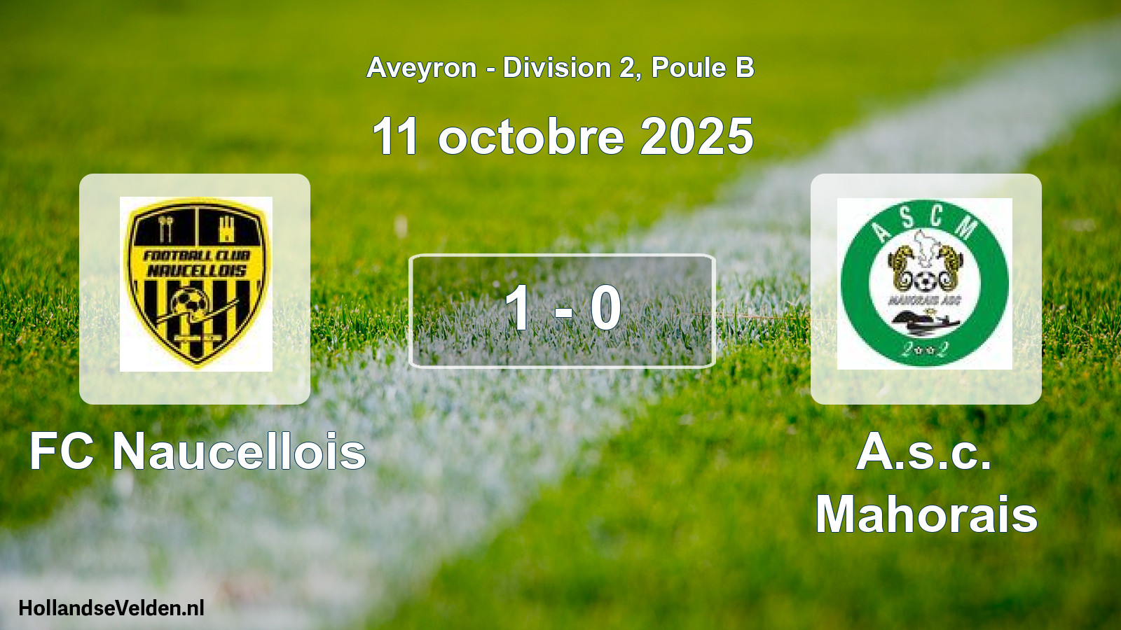 Match joué: FC Naucellois - A.s.c. Mahorais 1 - 0 (11 octobre 2025)