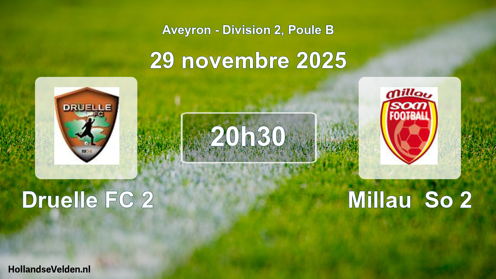 Scheduled Match: Druelle FC 2 - Millau So 2 (29 November 2025)