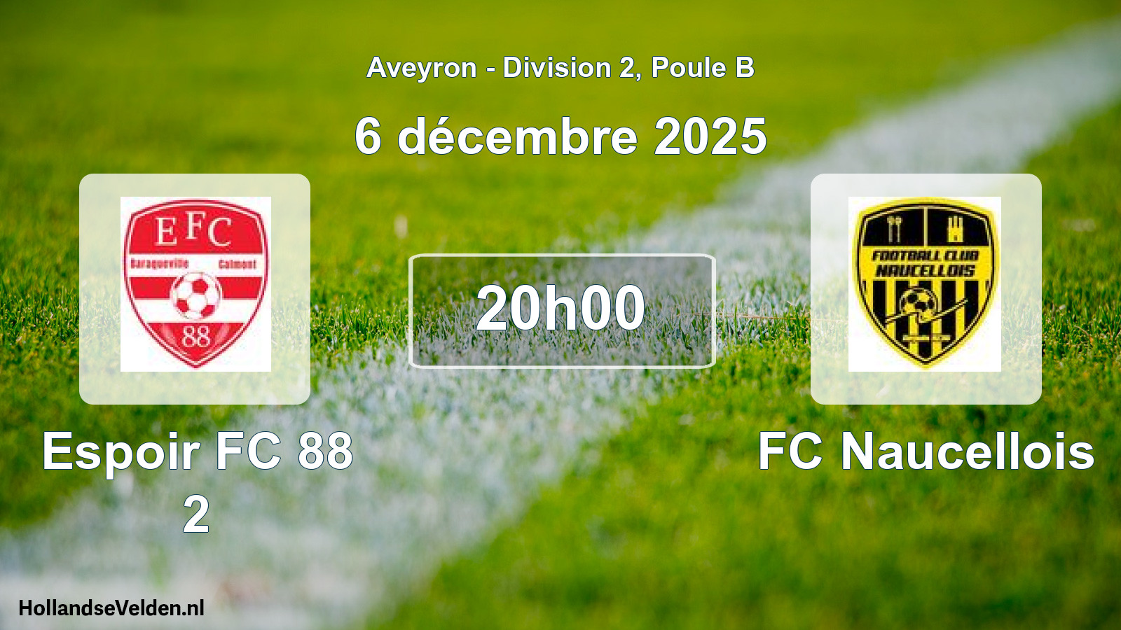 Geplande wedstrijd: Espoir FC 88 2 - FC Naucellois (6 december 2025)