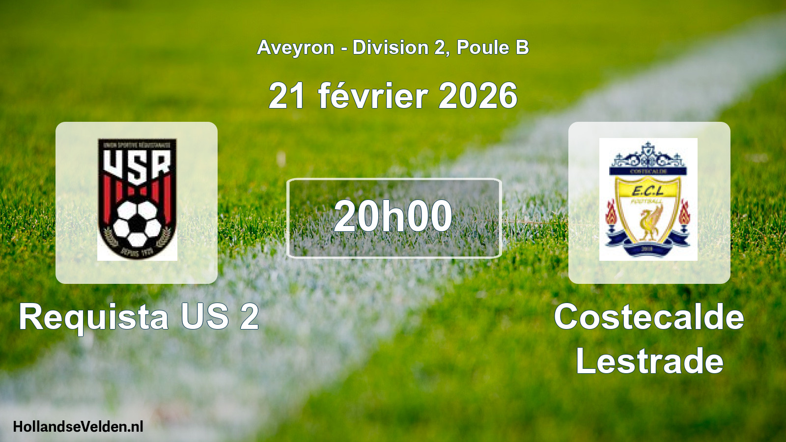 Match programmé: Requista US 2 - Costecalde Lestrade (21 février 2026)