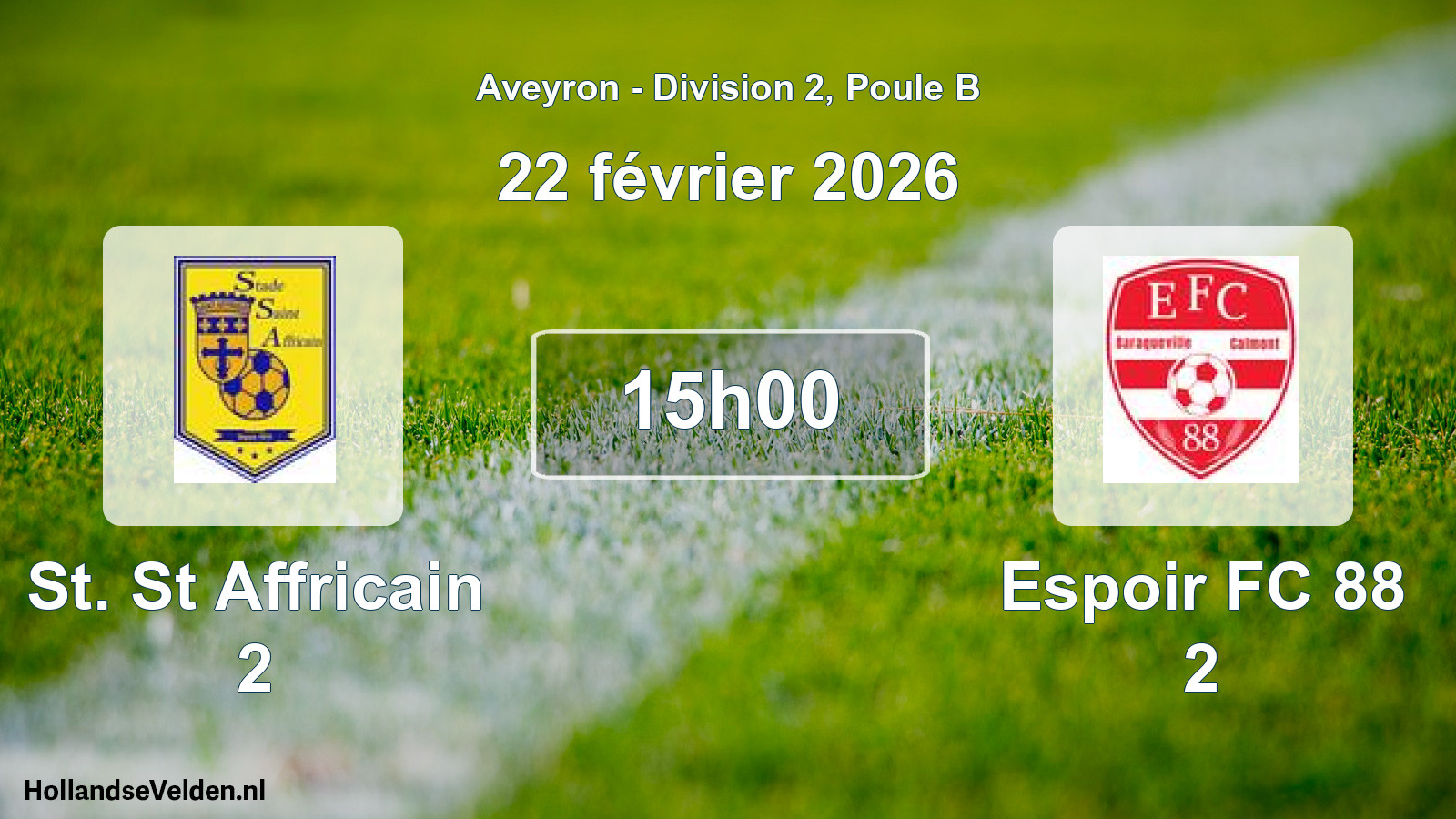 Scheduled Match: St. St Affricain 2 - Espoir FC 88 2 (22 February 2026)