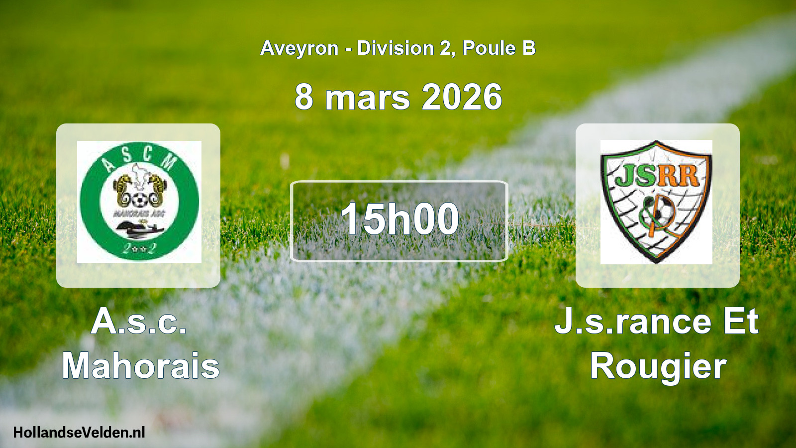 Scheduled Match: A.s.c. Mahorais - J.s.rance Et Rougier (8 March 2026)