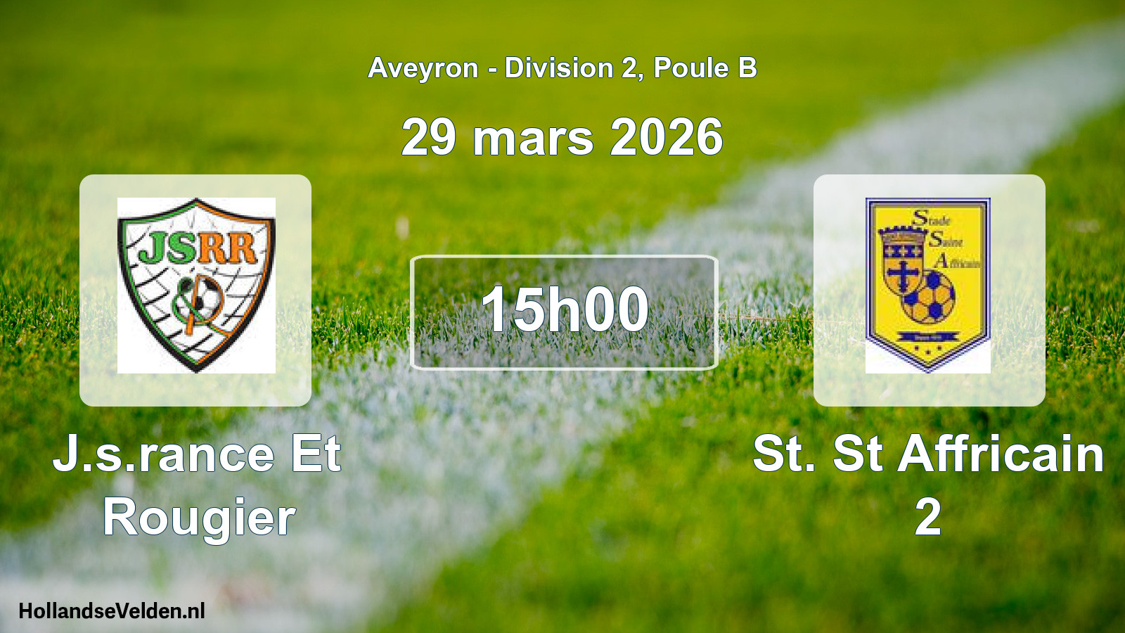 Match programmé: J.s.rance Et Rougier - St. St Affricain 2 (29 mars 2026)
