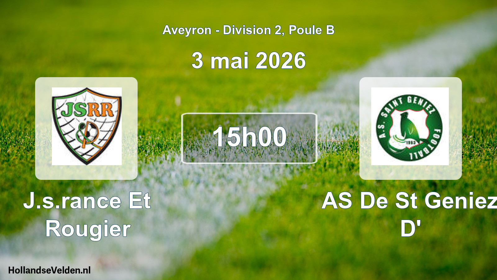 Match programmé: J.s.rance Et Rougier - AS De St Geniez D' (3 mai 2026)